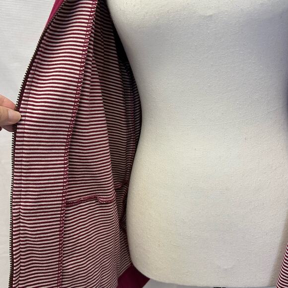 Passports Women’s Raspberry Zip-Up Size L - Cozy Cotton Blend with Pockets - Picture 4 of 9